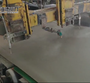 Water Cutting Is Used in The Production Line of Fiber Cement Board Processing